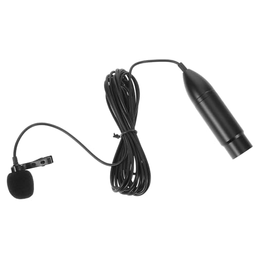 Microphone cravate XLR 3 broches YARNOW portable noir à condensateur 48V