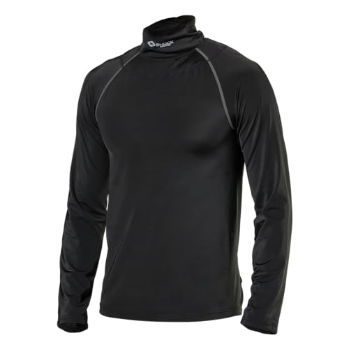 Shock Doctor Compression Shirt with Neckguard for Hockey. Long Sleeves with Integrated Neck Guard. for Adult Men