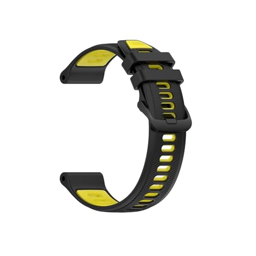 22mm 2�F���[�V�����V���J�Q���x���g�ɓK������Garmin Forerunner 965 955 Solar 945 935 745���X�g�o���h����(Black Yellow,For Forerunner 955)
