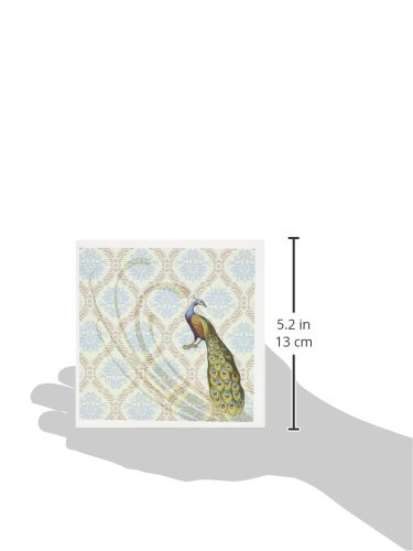 3Drose Vintage Elegant Victorian Peafowl Peacock Damask - Greeting Cards, 6 X 6 Inches, Set Of 6 (Gc_104630_1) #TOP1
