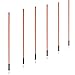 TNZMART Orange Spring Speed Pole Set Soccer Plug-in Type Dribbling Pole Agility Coaching Sticks with Black Spring Nailing Base (Pack of 6, 4.9 FT)