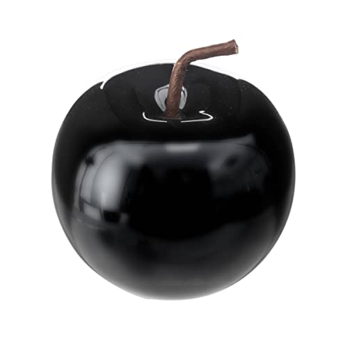 Atmosphera - Pomme déco - céramique - D8-5 cm - Noir