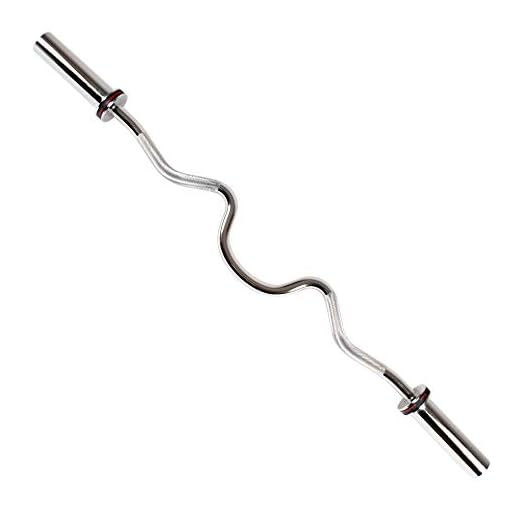 Sunny Health & Fitness OB-48 - Barra olímpica de 48 Pulgadas con Collares de Anillo