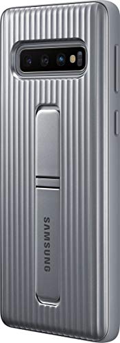 Coque renforcée avec fonction stand Silver Galaxy S10 protection antichoc intégrale