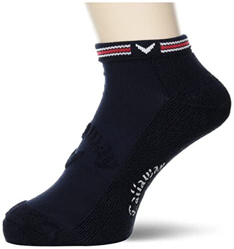 [キャロウェイ] メンズ 防菌防臭 アンクルソックス (ブランドロゴ・機能素材ドラロン) / 靴下 ゴルフ / C22293100 1120_ネイビー FR