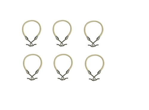 6 PCS Ponytail Hooks Holder Bungee Bands Hair Styling Black Brown Light Silver (Blonde)