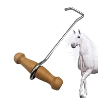 Boot Hooks Boot Puller, Portable Cowboy Boots Hooks with Wooden Handle, Effortless Pulling, Non Slip Comfortable, Metal Hook Sturdy Equestrian Tools, for Men Women Equestrian Family Friends
