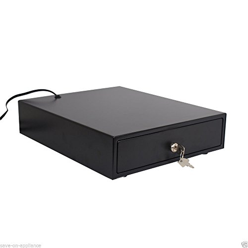 Angel Pos 12 Inch Automatic POS Cash Drawer Compact Portable Cash Register Till Draw Box, 24V RJ11/RJ12 Cable, Keys and Lock with Removable Coin Tray - Thumbnail 3