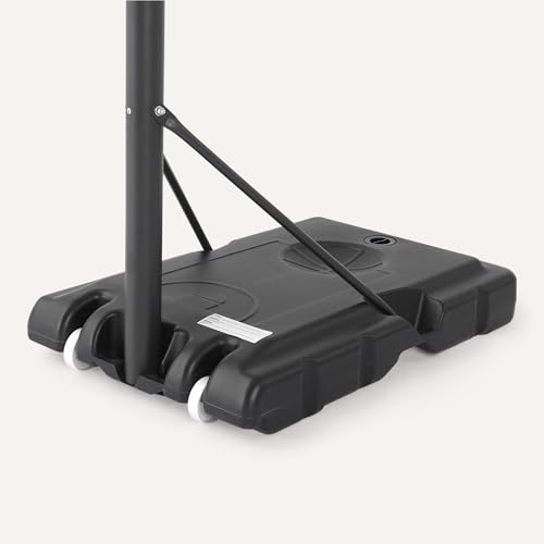 Image of Amazon Basics Portable Basketball Hoop Outdoor Goal System with Adjustable Height, 4.75-10ft, Shatterproof Backboard, Regulation Rim