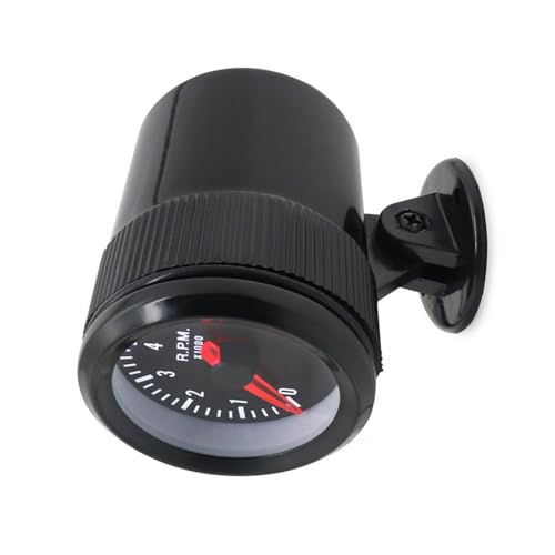 52 mm Elektrischer Auto-Drehzahlmesser, Drehzahlmesser, 0-8000 Min, Analoges Schwarzes Gehäuse für 1-8 Zylinder, Benzinauto Auto Boot Yacht
