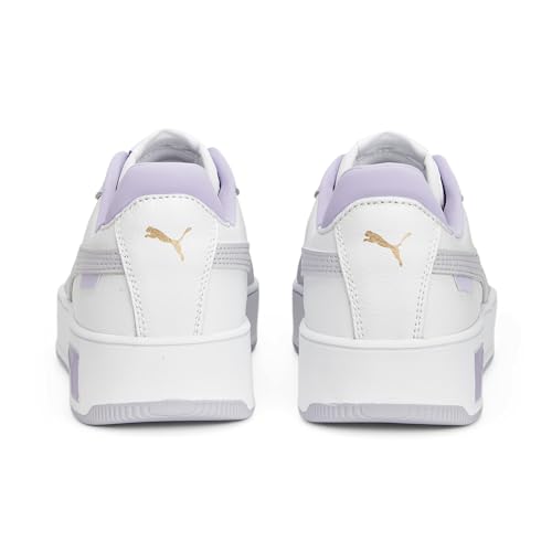 Image of PUMA Women's Cali X Hk WN's Sneaker, 1, Puma White Spring Lavender Puma Gold, 4.5 UK