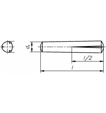 Reidl Paßkerbstifte 12 x 80 mm DIN 1472 Stahl blank 25 Stück