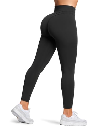 Unthewe High Waisted Butt Lifting Workout Gym Leggings for Women - No Front Seam Tummy Control Yoga Pants