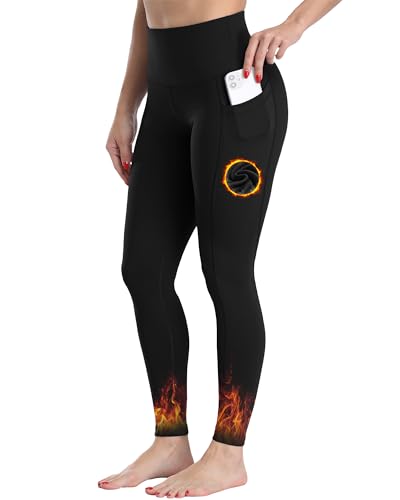 CHRLEISURE fleece lined leggings with pockets