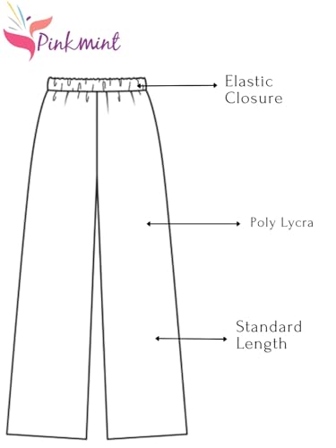 Image of Pinkmint Women's Poly Lycra Trouser, High Waist Flared Korean Trousers, Trendy Casual Wear for Daily & Travel Use (Available in Plus Size)