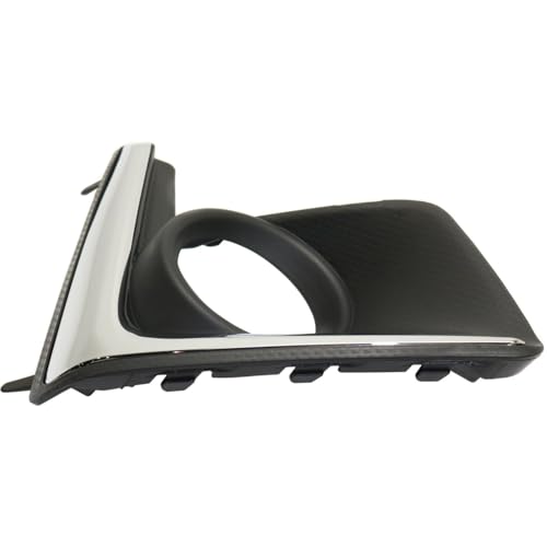 Fog Light Trim Compatible with CROSSTREK 16-17 FRONT FOG LAMP MOLDING RH AND LH, Textured Black, w/Chrome Trim 57731FJ420,57731FJ430 miniatura 6