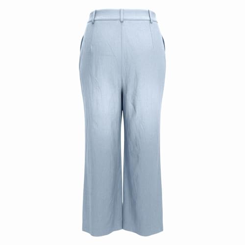 Pantalon taille haute en tissu extensible fluide et léger - 7