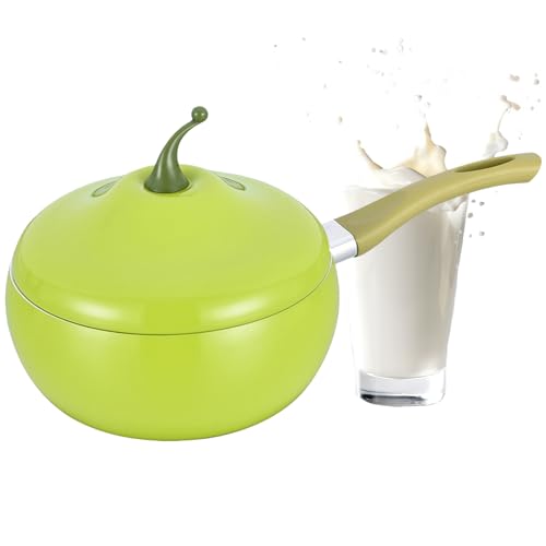 Olla de salsa con tapa, olla para salsa de frutas y verduras, sartén con tapa, para cocina de inducción, sopa, hervir leche, freír a fuego lento