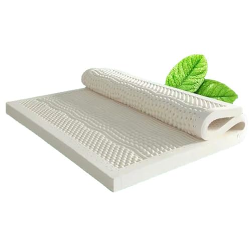 Colchones de látex Natural - Almohadillas de Soporte Premium para Cama, cubrecamas Plegables Transpirables y cómodos para el Dolor de Espalda, 7,5 cm, 135 x 190 cm
