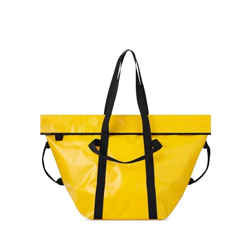 Teenage Engineering heavy-duty large shoulder overnight weekend bag with internal pockets and multiple straps, tear-resistant and water-repellant, fits OD-11 (yellow)