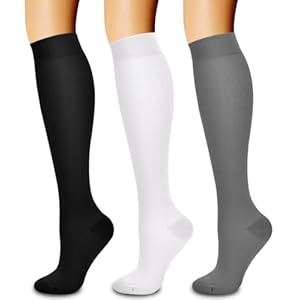 Laite Hebe 3 Pack Compression Sock-Compression Sock For Women and Men Circulation -Best for Running,Athletic Sports