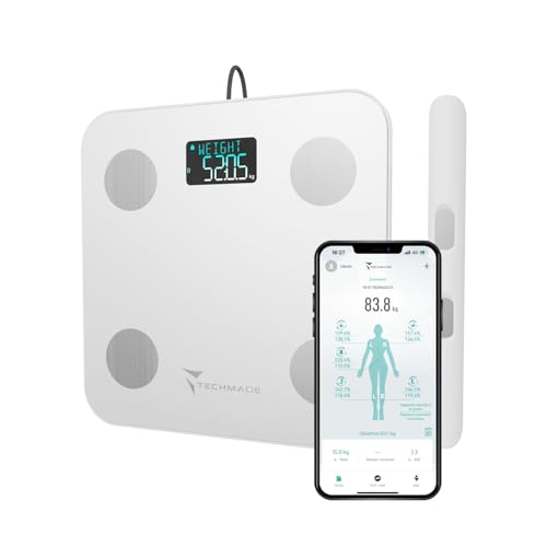 Báscula Digital Con Manillar Impedenciométrico, 8 Electrodos Con App Para Ios Y Android, Índices De Medición De Masa Grasa Y Magra Y Metabolismo Basal Blanco Báscula Digital Con Manillar Impedenciométrico, 8 Electrodos Con App Para Ios Y Android, Índices De Medición De Masa Grasa Y Magra Y Metabolismo Basal Blanco