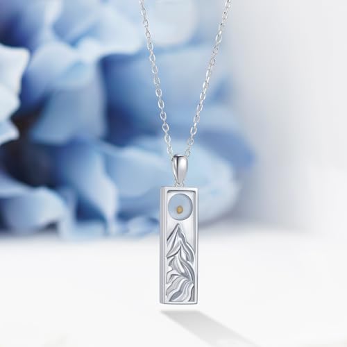 TYSO Mustard Seed Necklace 925 Sterling Silver Mountain Necklace Christian Necklace Your Faith Can Move Mountain Jewelry Gifts for Women3