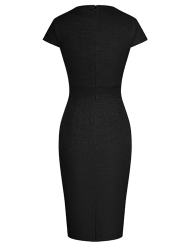 GRACE KARIN Women's Gorgeous Pencil Dress Cap Sleeve Tweed Pencil Dress for Work2