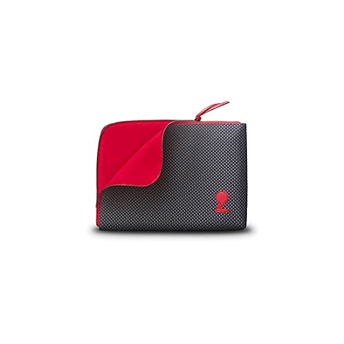Housse PC rouge en microfibres : protection discrète et sobre pour ordinateur portable