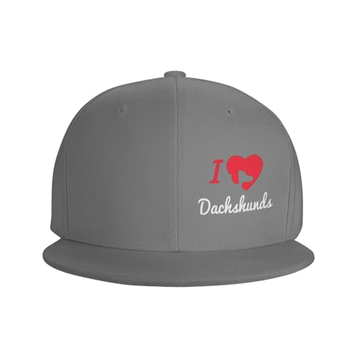 I Love Dachshunds Adjustable Outdoor Baseball Hat Flat Hat3