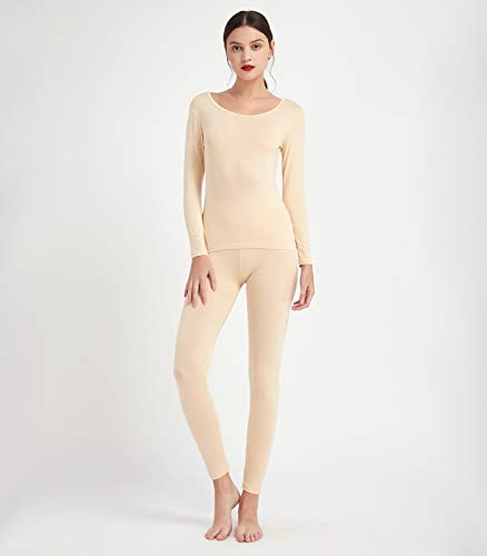 Sous-vêtements thermiques Mcilia en modal pour femmes avec encolure dégagée - 4