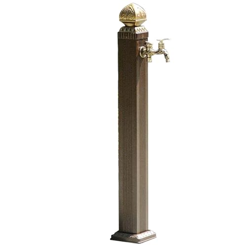 ntumLeap Jardín Vertical Exterior De Acero Inoxidable con Grifo Doble, Grifo De Pie para Exterior Y Dispensador De Agua para Anticongelante De Jardín.,One Color-85cm