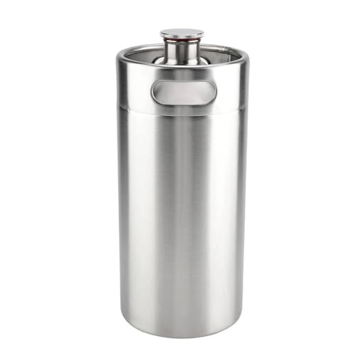 KAHDGSS Barriles de cerveza en miniatura estables de 4 L, barriles de cerveza en miniatura de acero inoxidable para cerveza casera y fiestas