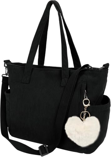 Imagen de Bolso bandolera grande de pana para mujer