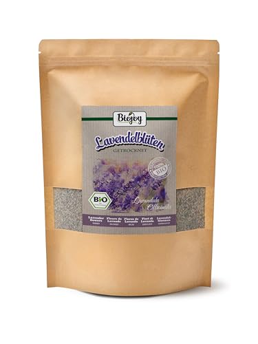 Biojoy BIO-Lavendelblüten getrocknet (250 g), Lavendel-Tee, ohne Zusatzstoffe (Lavandula officinalis)