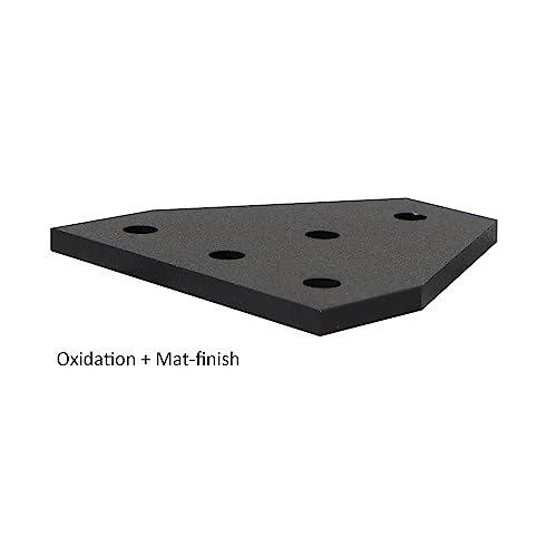 Image of 8 Sets 2020 Aluminum Extrusion T Slot Corner Bracket 20 Series Extruded Hardware T Shape Joint Plate with Nut Bolt for 20 /20 20mm T V Slot Black Aluminum Profile Connector Accessories