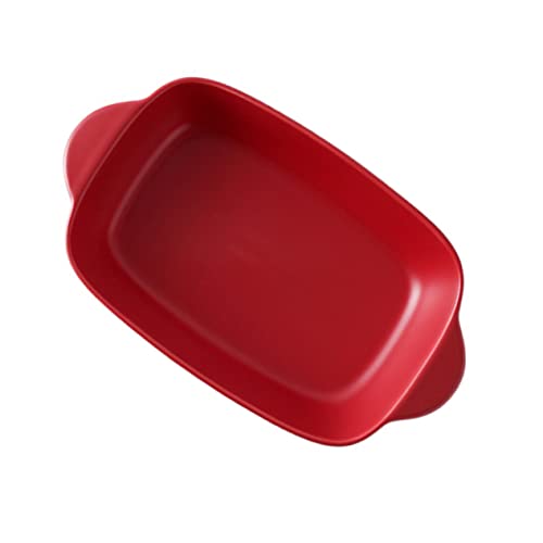 Zerodeko Hornear de Cerámica Duradera Roja y Microondas Pizzas y Gratinados de Limpiar y Antiadherente