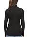 NY Threads 3 Pack Womens Turtleneck Long Sleeve Tops Slim Fit Thermal Underwear Shirts Turtle Neck for Women, Large, Black/Red/Grey