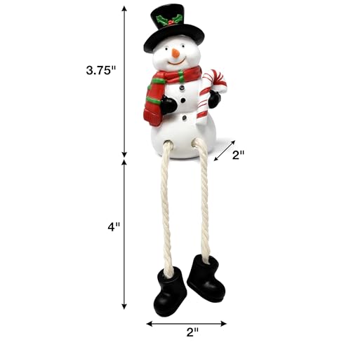 Gift Boutique 12958 Christmas Snowman Figurines Table Top Decor Set Of 3 Resin Sitting Snowmen thumb #1