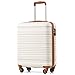 COOLIFE Cabin Suitcase, 55x40x20cm Cabin Luggage with ABS Hard Shell, Lightweight Carry On Suitcase Included TSA Lock & 4 Wheels, Suitable for Ryanair, Easyjet, Paid Hand Luggage Carry-Ons