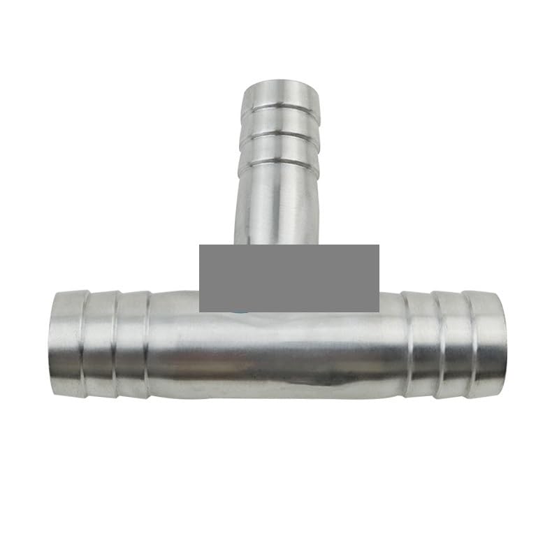 Reductor de manguera en T de 3 vías con conector de acero inoxidable 4