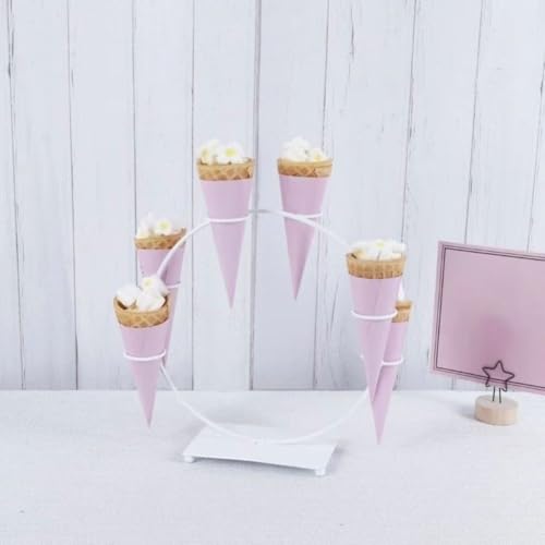 Support cornet glace à 6 trous en acrylique transparent pour buffet