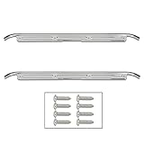 G-PLUS Door Sill Plates w/Hardware Compatible with Chevy/GMC Truck C10 C20 C30 K10 K20 K30 1967 1698 1969 1970 1971 1972 Sill Plates Guards Accessories Chrome 28864