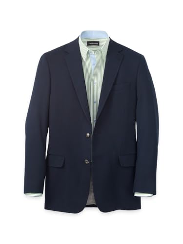 Paul Fredrick Men's Travel Blazer Navy 42 Regular