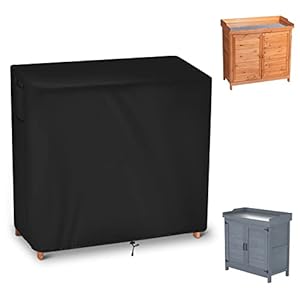 Outdoor kitchen cabinet cover waterproof cover for garden storage cabinet with potting bench heavy duty cover for potting bench table weatherproof cover for outdoor workstation table  urban country home decor