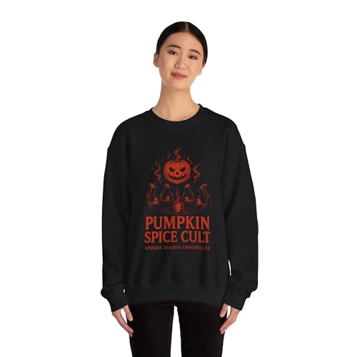 Pumpkin Spice Cult Sweatshirt, Halloween Sweatshirt, Unisex Fall Crewneck, Cozy Pumpkin Apparel, Autumn Fashion Gift3