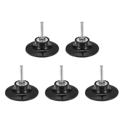 QUARKZMAN 5 Piezas 3 Soporte de Disco de Cambio Rápido 1/4 Mandril de Soporte de Vástago para Esmeriladora de Troqueles Discos de Lijado y Acondicionamiento, Negro