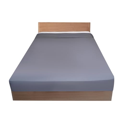 ANSIO - ANSIO® Single Fitted Sheet Soft Brushed Microfibre Fabric – Deep Pocket 30cm – All-Around Elastic – OEKO-TEX Certified – Easy Care & Naturally Smooth After Wash - Grey