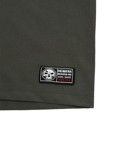 Demons Behind Me Gunmetal Stretch Board Shorts4