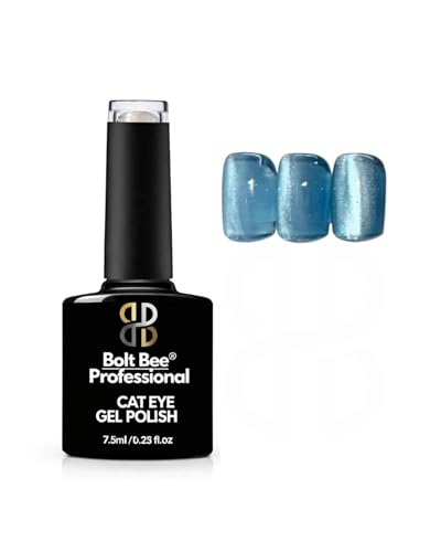 Image of Bolt Bee Silk Cat Eye Magnetic UV Gel Nail Polish - Glass Bead Cat Eye Effect, Long Lasting Chip Resistant, Professional Nail Art Gel, UV LED Lamp Cure, Smooth Shimmer Finish (GLASS 05)